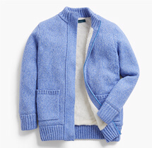 Fleece Lined Zip Cardigan - LD466